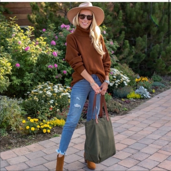 NEW Free People Softly Structured Brown Sweater Small